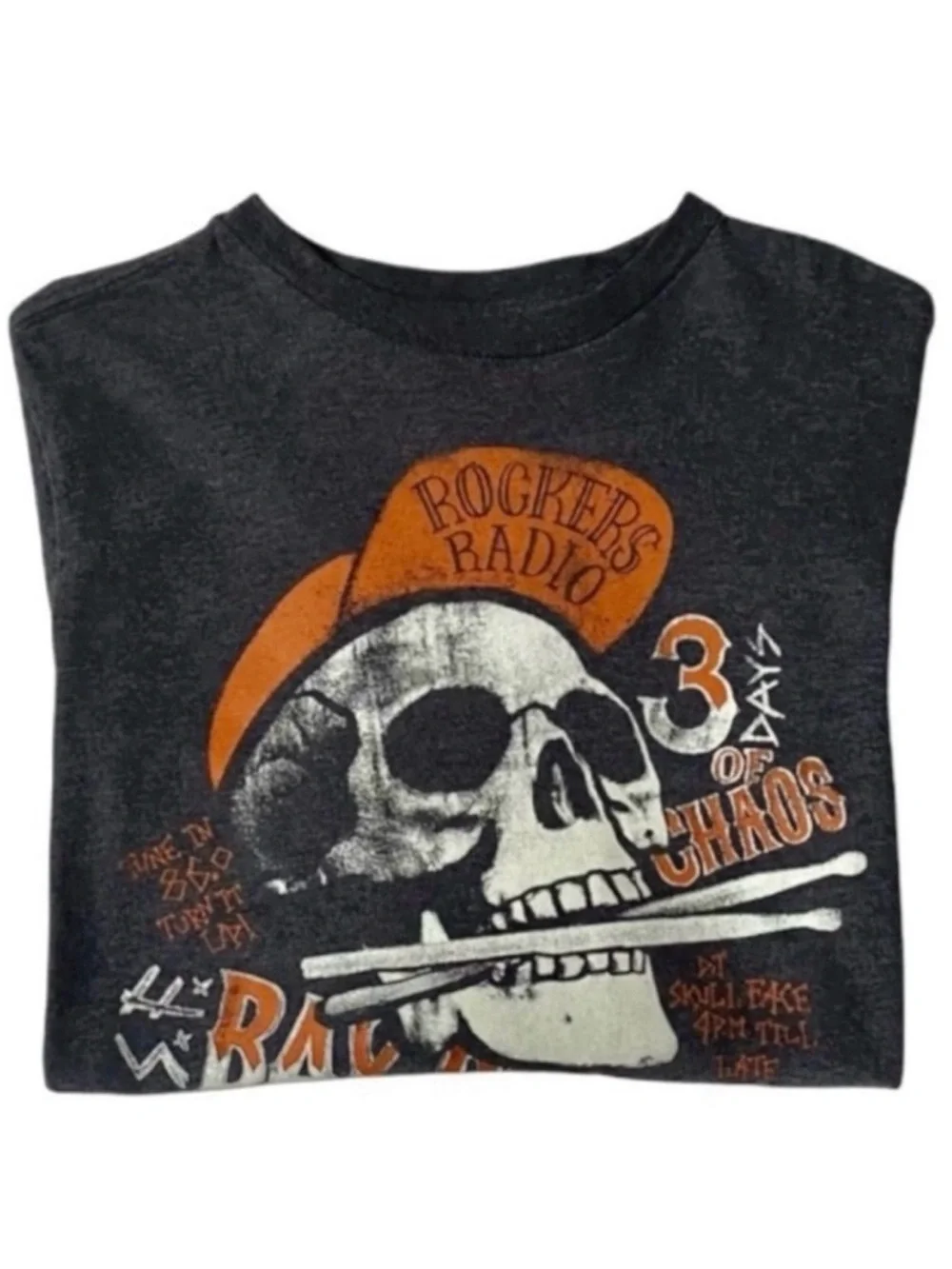 Set of 2 Gap Skull Graphic Print Crewneck Long Sleeve Cotton T-Shirts Size Large